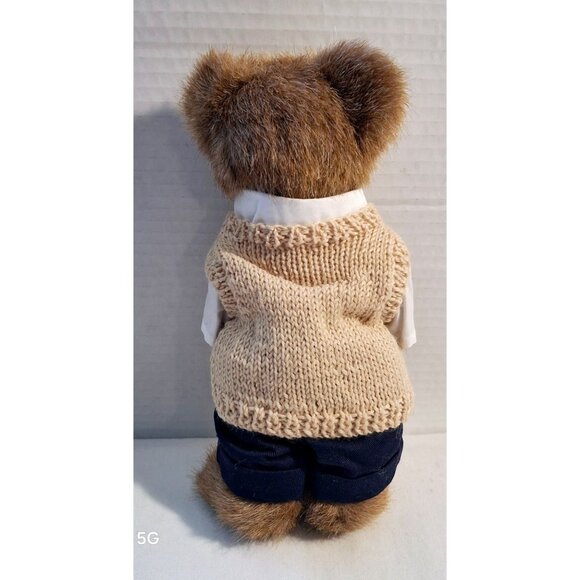 Boyds Bear Edmund Bear With Tag Style #9175-20 Holding Flower 9" Tall | Spring 2 - Picture 5 of 5